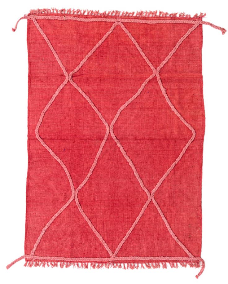 Detail image of 3' 3 x 4' 7 Hand Woven Kilim Modern Wool Rug