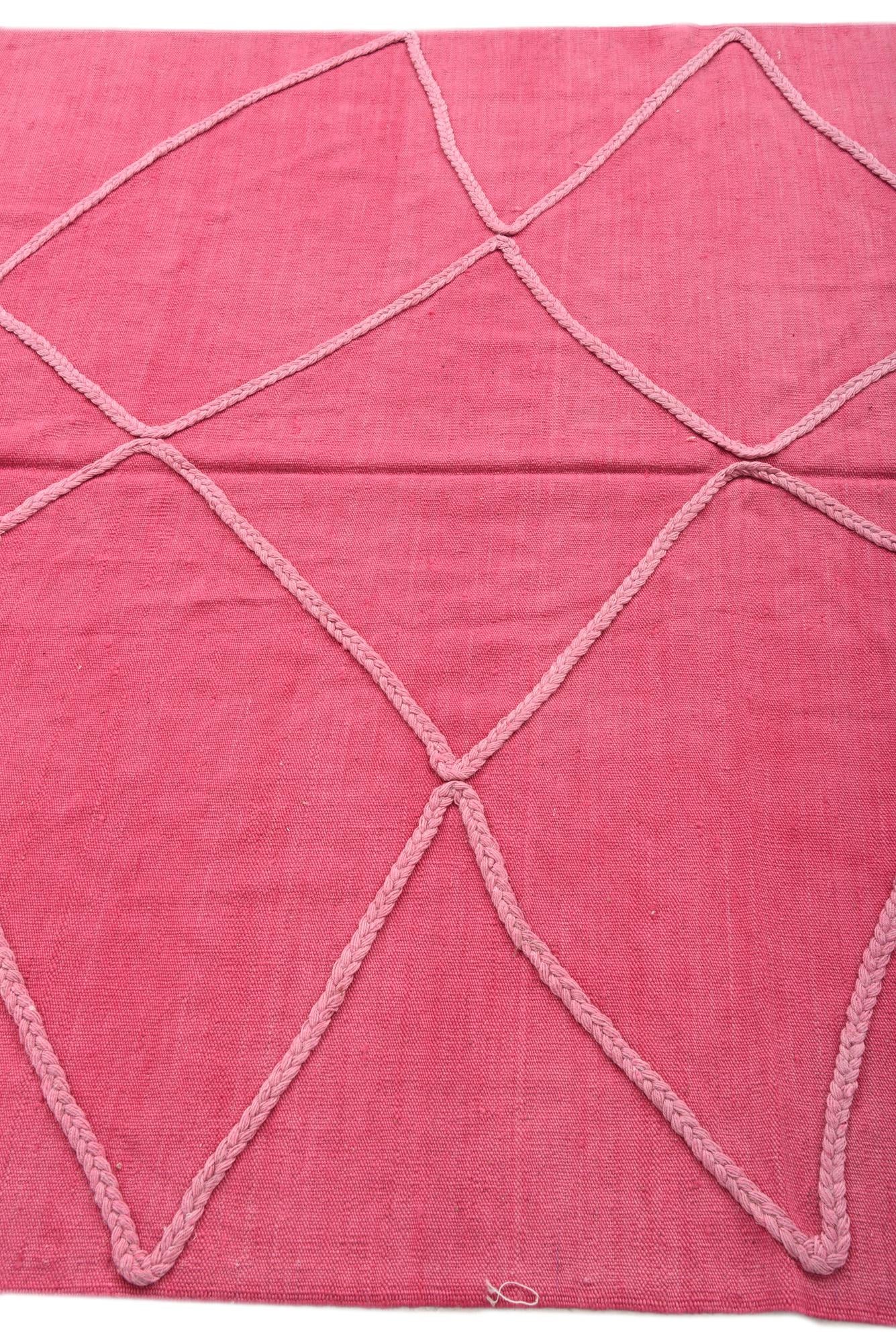 5' 6 x 8' Hand Woven Kilim Modern Wool Rug