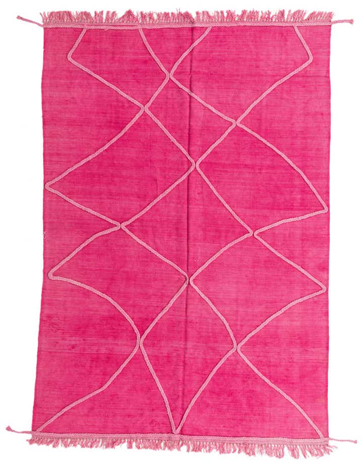 5' 6 x 8' Hand Woven Kilim Modern Wool Rug
