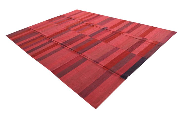 Detail image of 8' 4 x 11' 2 Hand Woven Kilim Modern Wool Rug