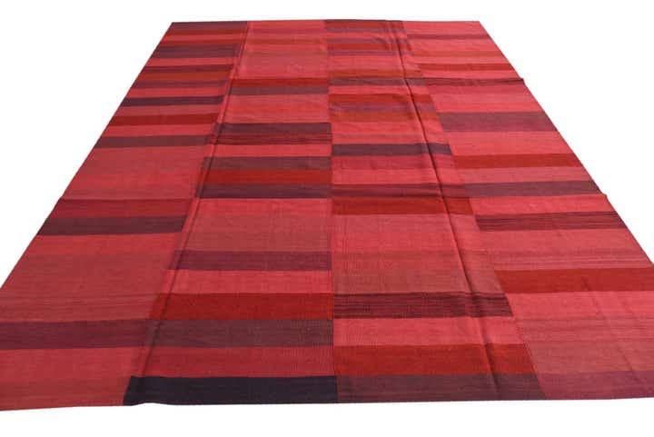 8' 4 x 11' 2 Hand Woven Kilim Modern Wool Rug