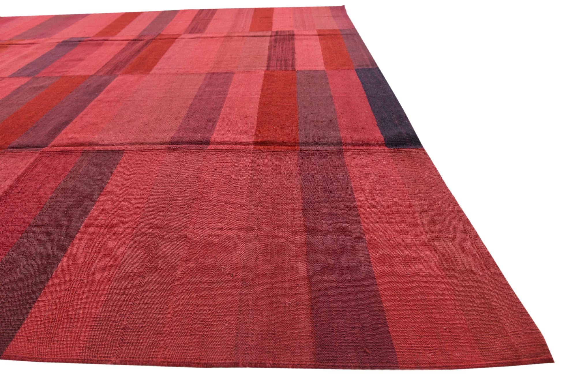 8' 4 x 11' 2 Hand Woven Kilim Modern Wool Rug
