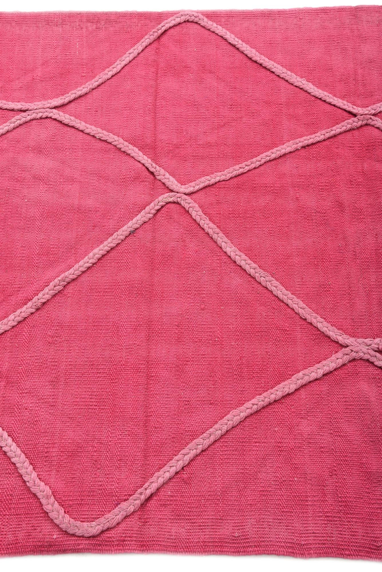 3' 4 x 4' 9 Hand Woven Kilim Modern Wool Rug