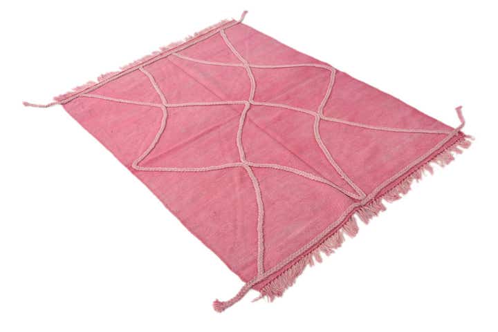 3' 6 x 4' 9 Hand Woven Kilim Modern Wool Rug