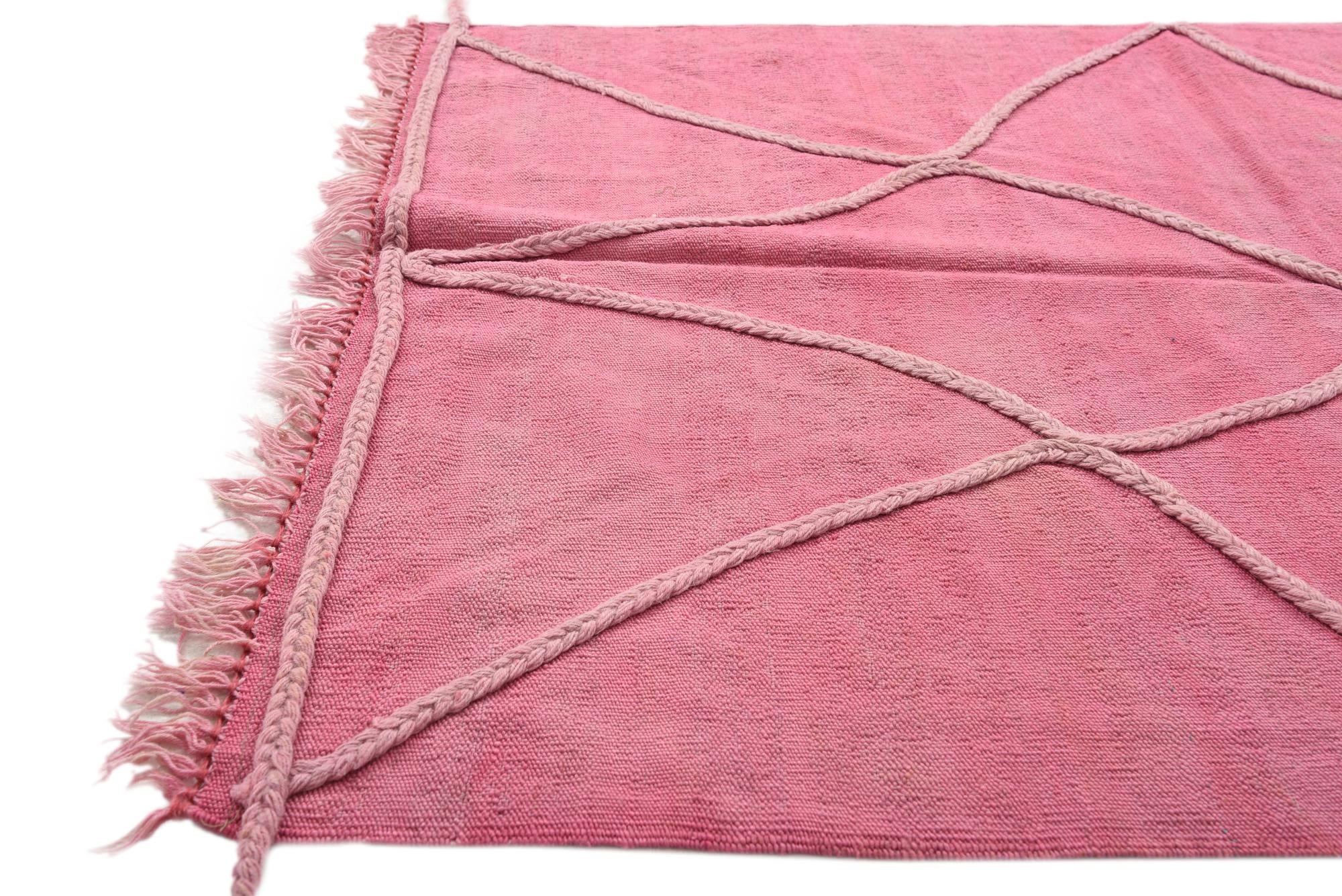 3' 6 x 4' 9 Hand Woven Kilim Modern Wool Rug