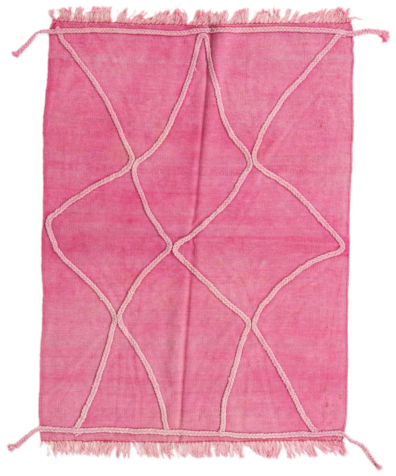 3' 6 x 4' 9 Hand Woven Kilim Modern Wool Rug