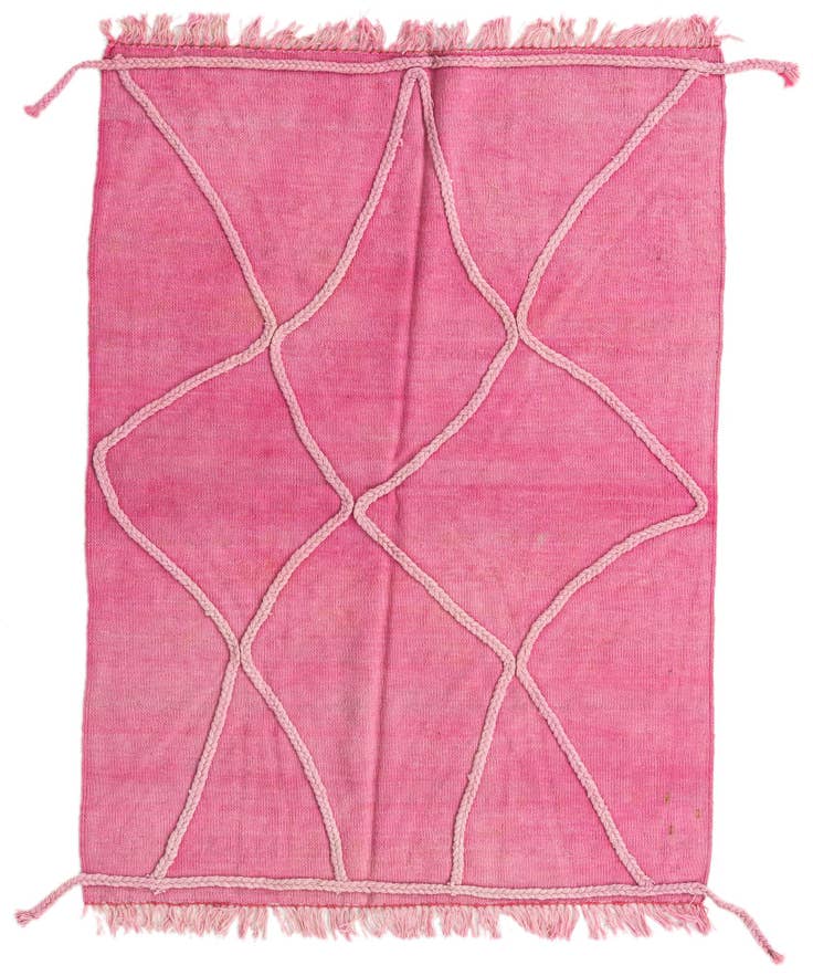 Detail image of 3' 6 x 4' 9 Hand Woven Kilim Modern Wool Rug