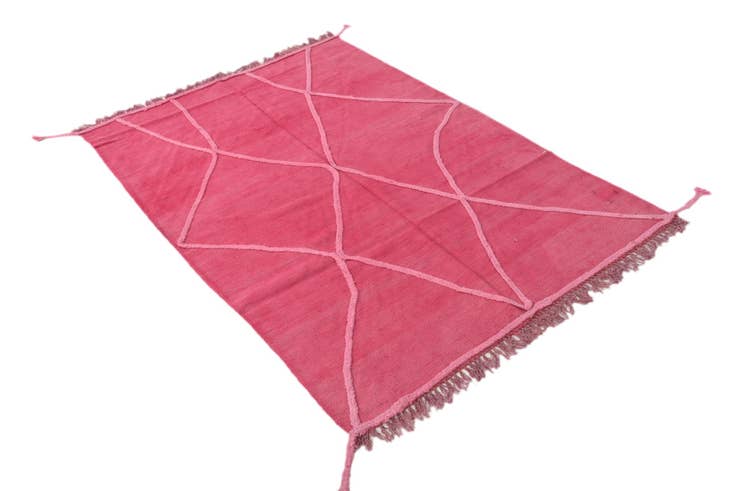 Detail image of 4' x 6' Hand Woven Kilim Modern Wool Rug