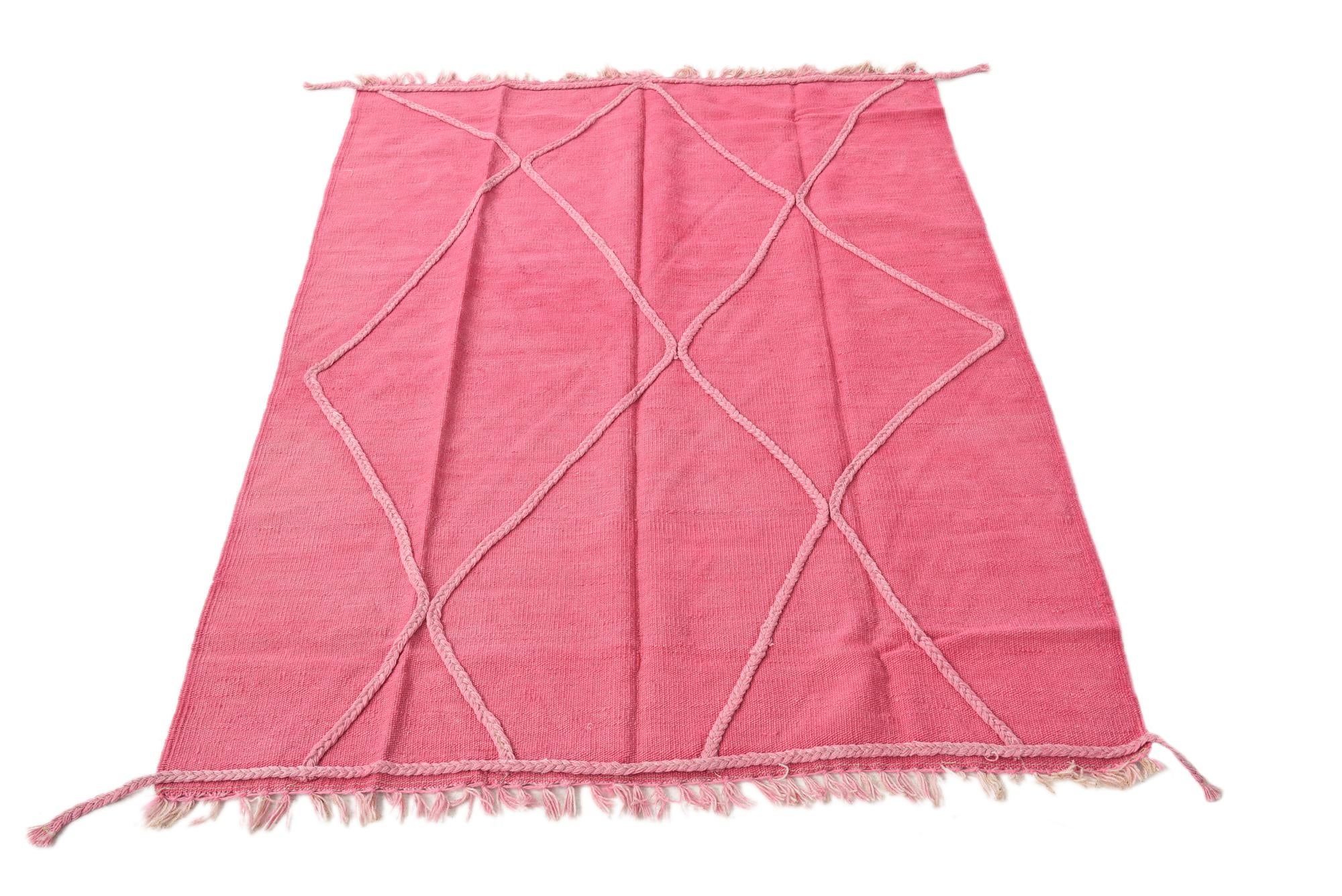3' 5 x 4' 10 Hand Woven Kilim Modern Wool Rug