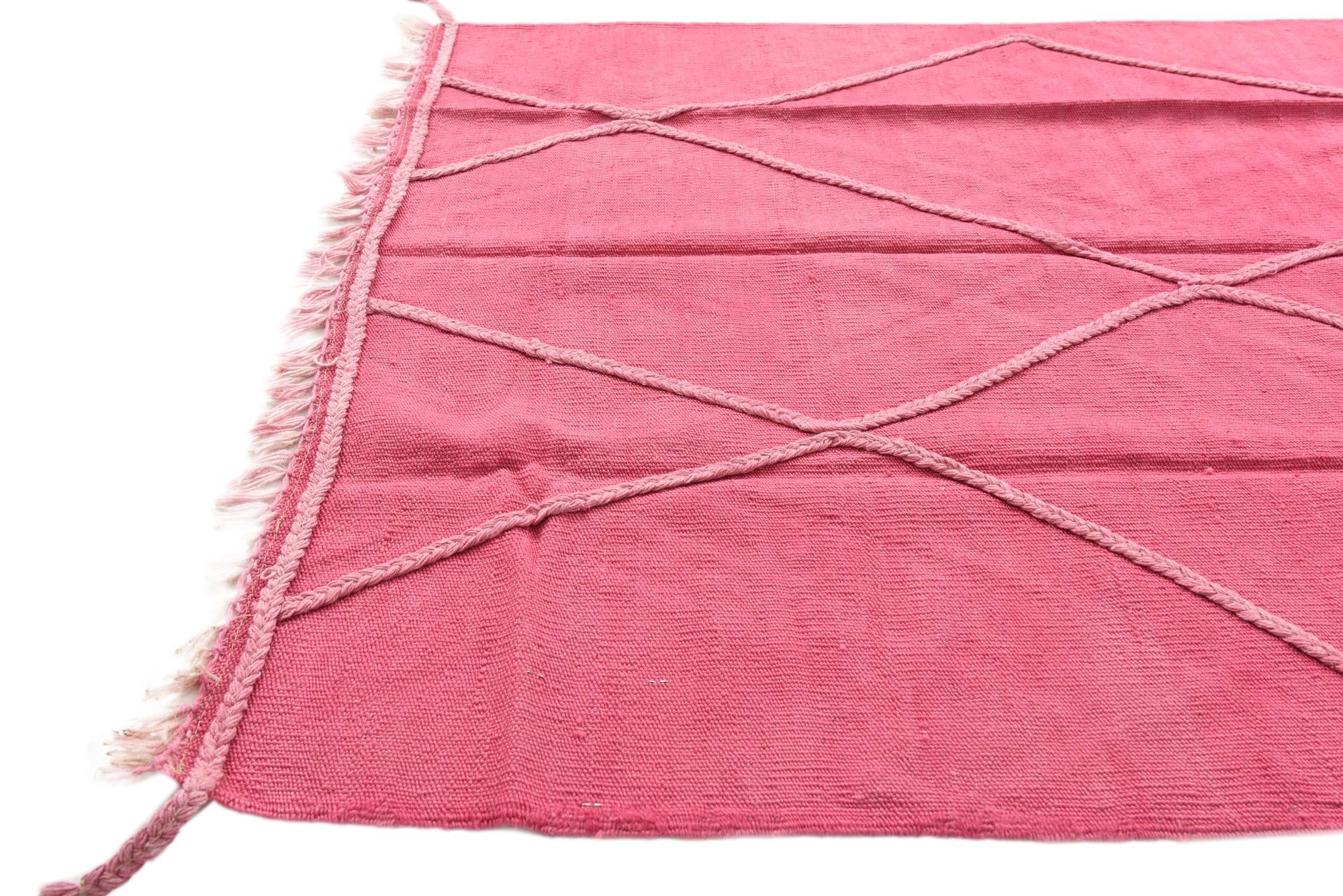 3' 5 x 4' 10 Hand Woven Kilim Modern Wool Rug