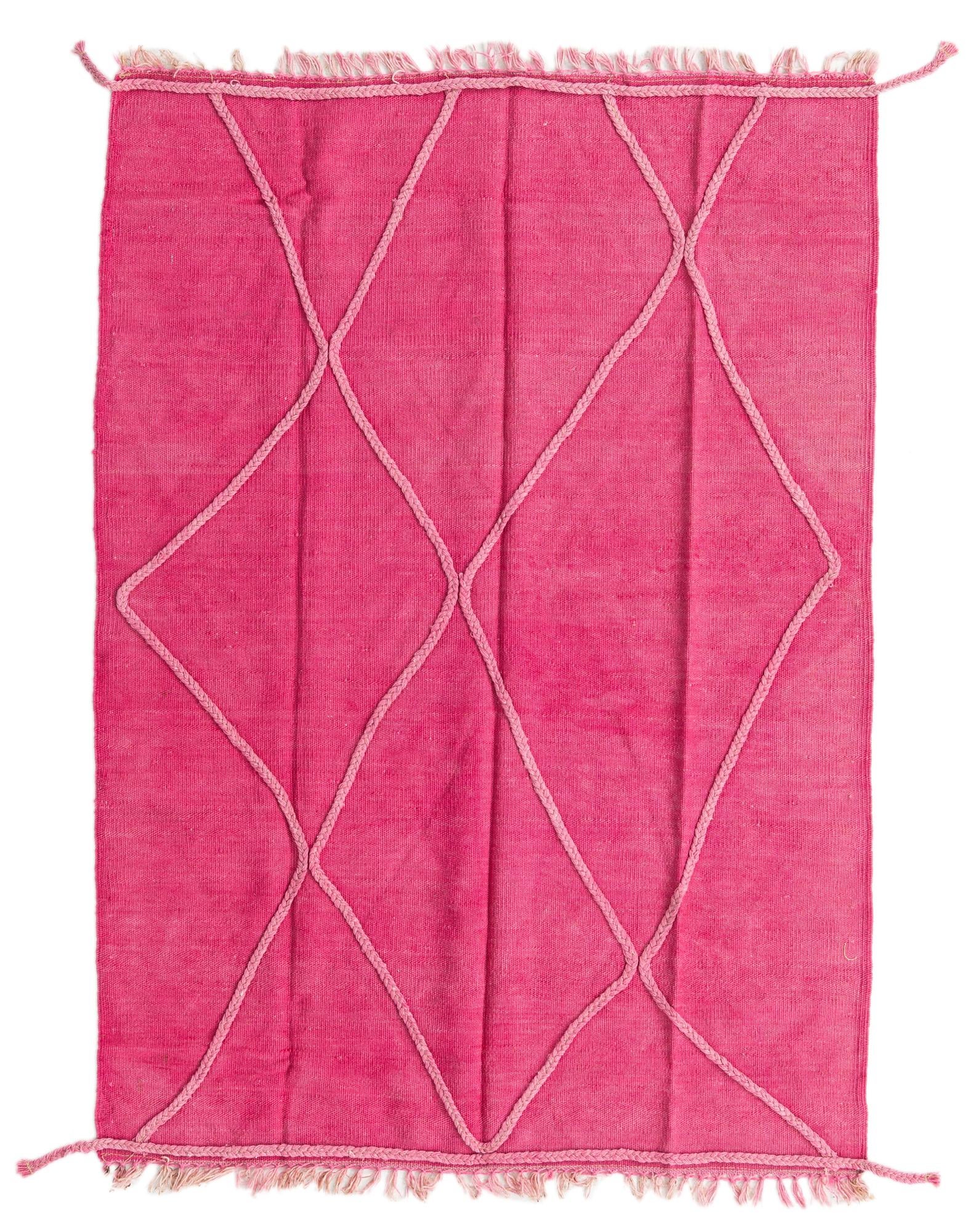 3' 5 x 4' 10 Hand Woven Kilim Modern Wool Rug