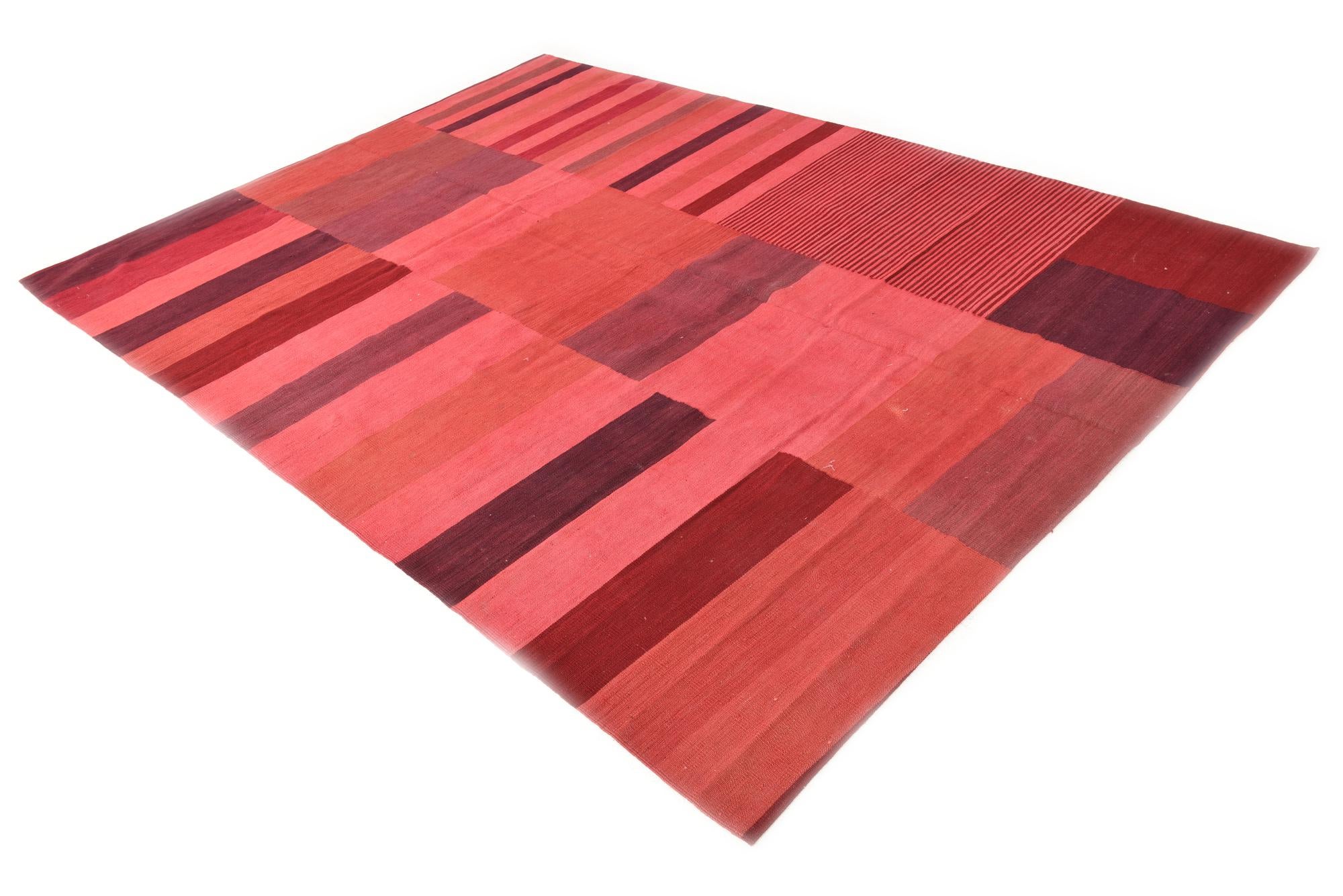 205cm x 280cm Hand Woven Kilim Modern Wool Rug