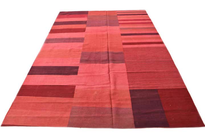 205cm x 280cm Hand Woven Kilim Modern Wool Rug