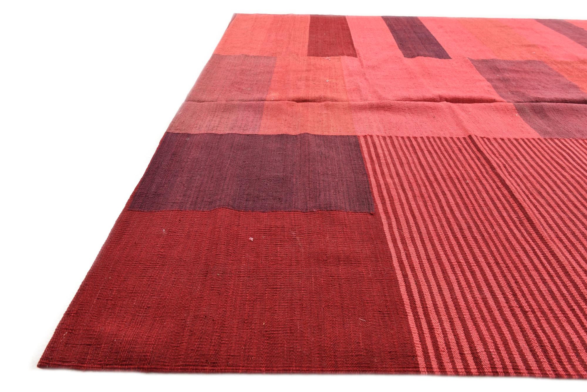 205cm x 280cm Hand Woven Kilim Modern Wool Rug