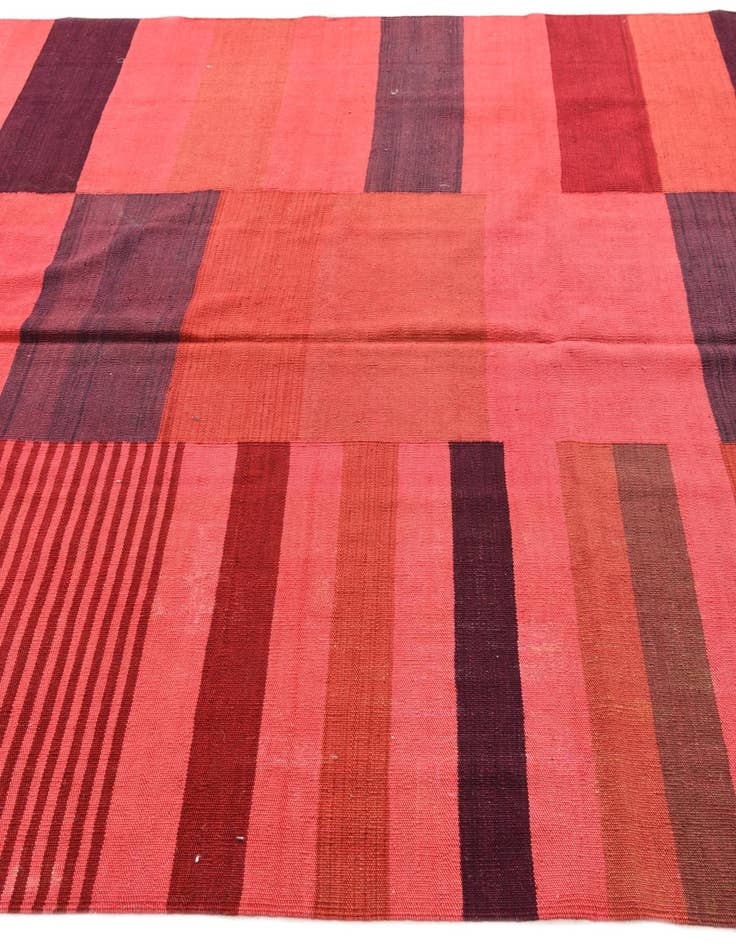 Detail image of 6' 8 x 9' 3 Hand Woven Kilim Modern Wool Rug