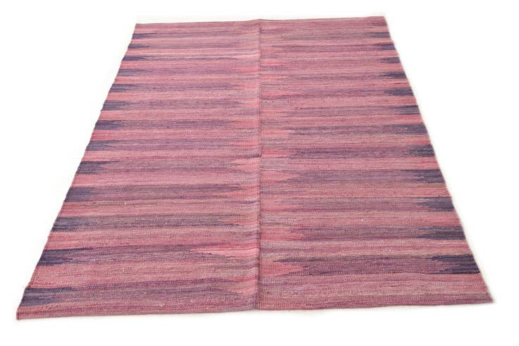 Detail image of 4' 4 x 5' 9 Hand Woven Kilim Modern Wool Rug
