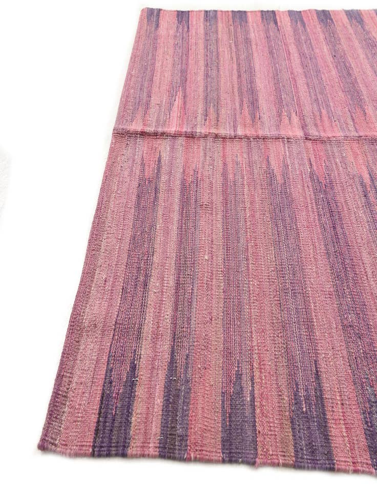 Detail image of 4' 4 x 5' 9 Hand Woven Kilim Modern Wool Rug