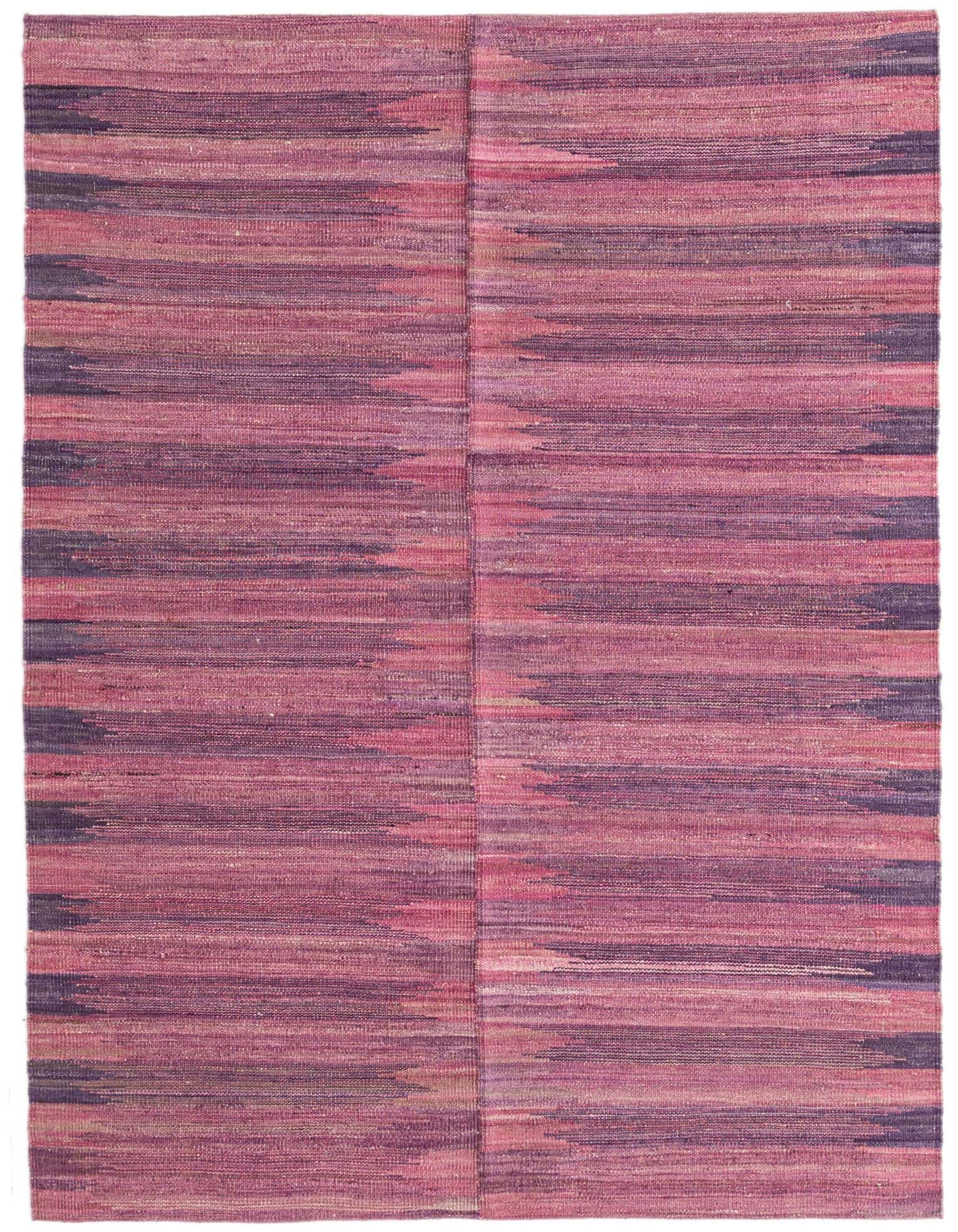 4' 4 x 5' 9 Hand Woven Kilim Modern Wool Rug