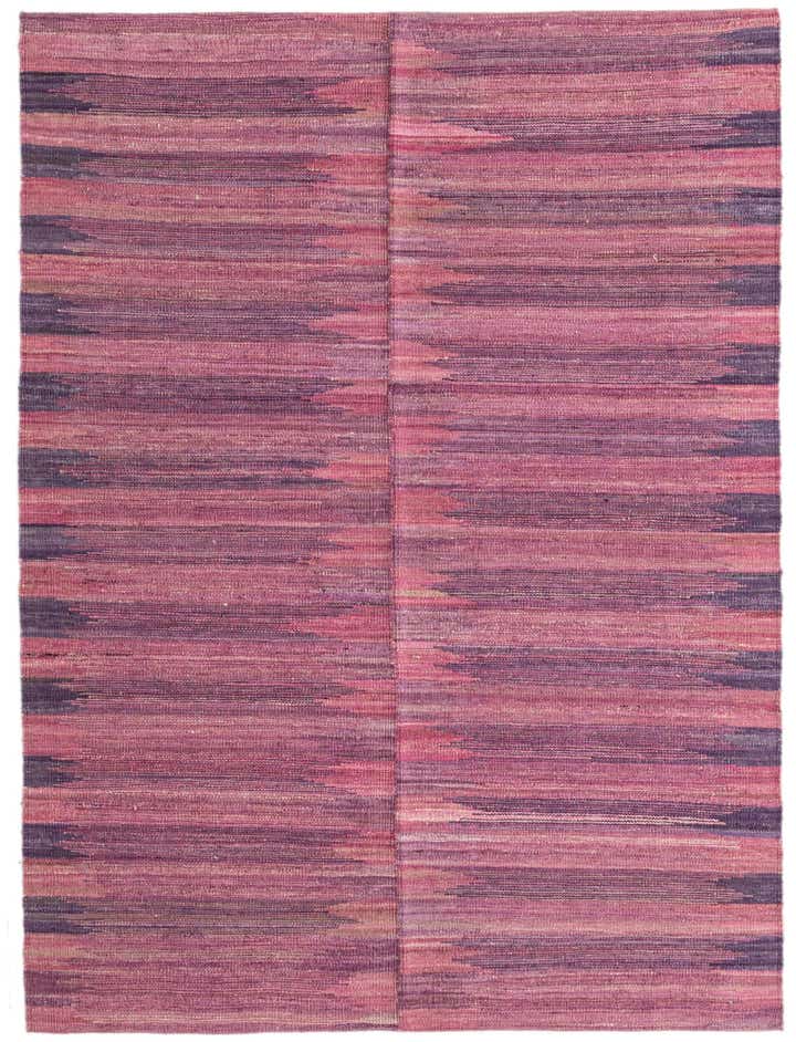 4' 4 x 5' 9 Hand Woven Kilim Modern Wool Rug