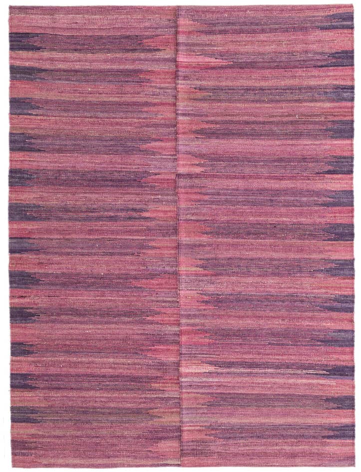 Detail image of 4' 4 x 5' 9 Hand Woven Kilim Modern Wool Rug