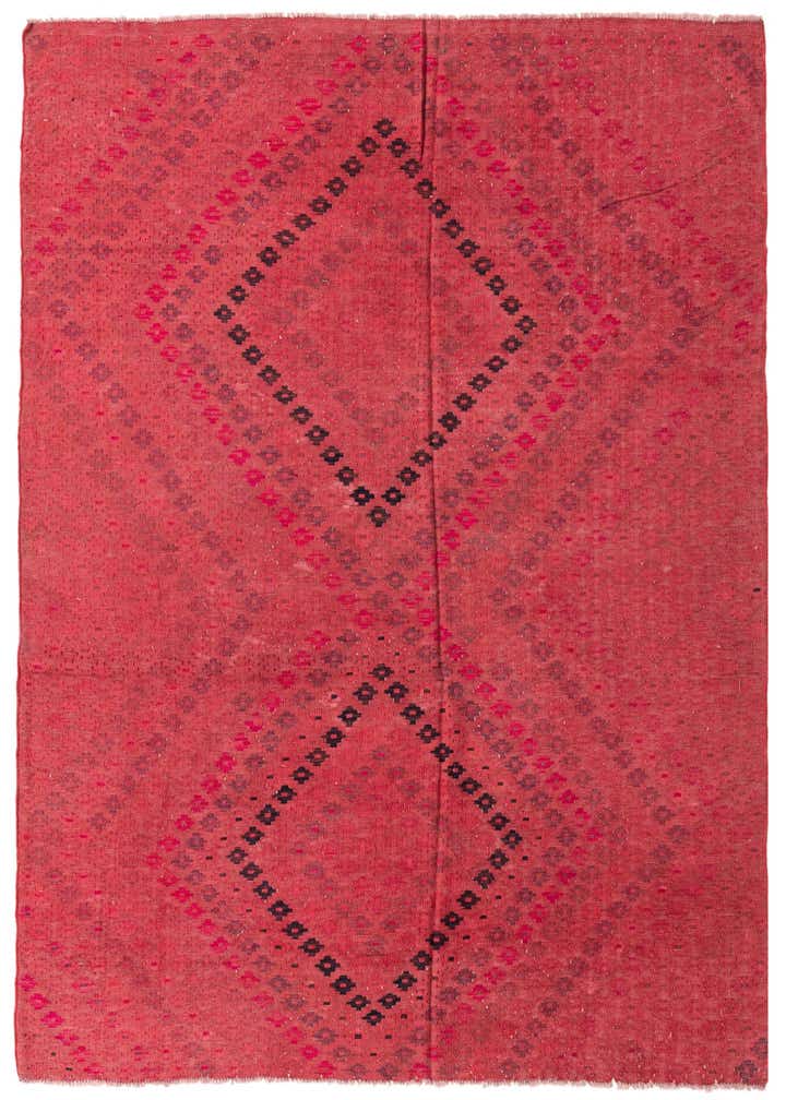 6' 7 x 9' 5 Hand Woven Kilim Modern Wool Rug