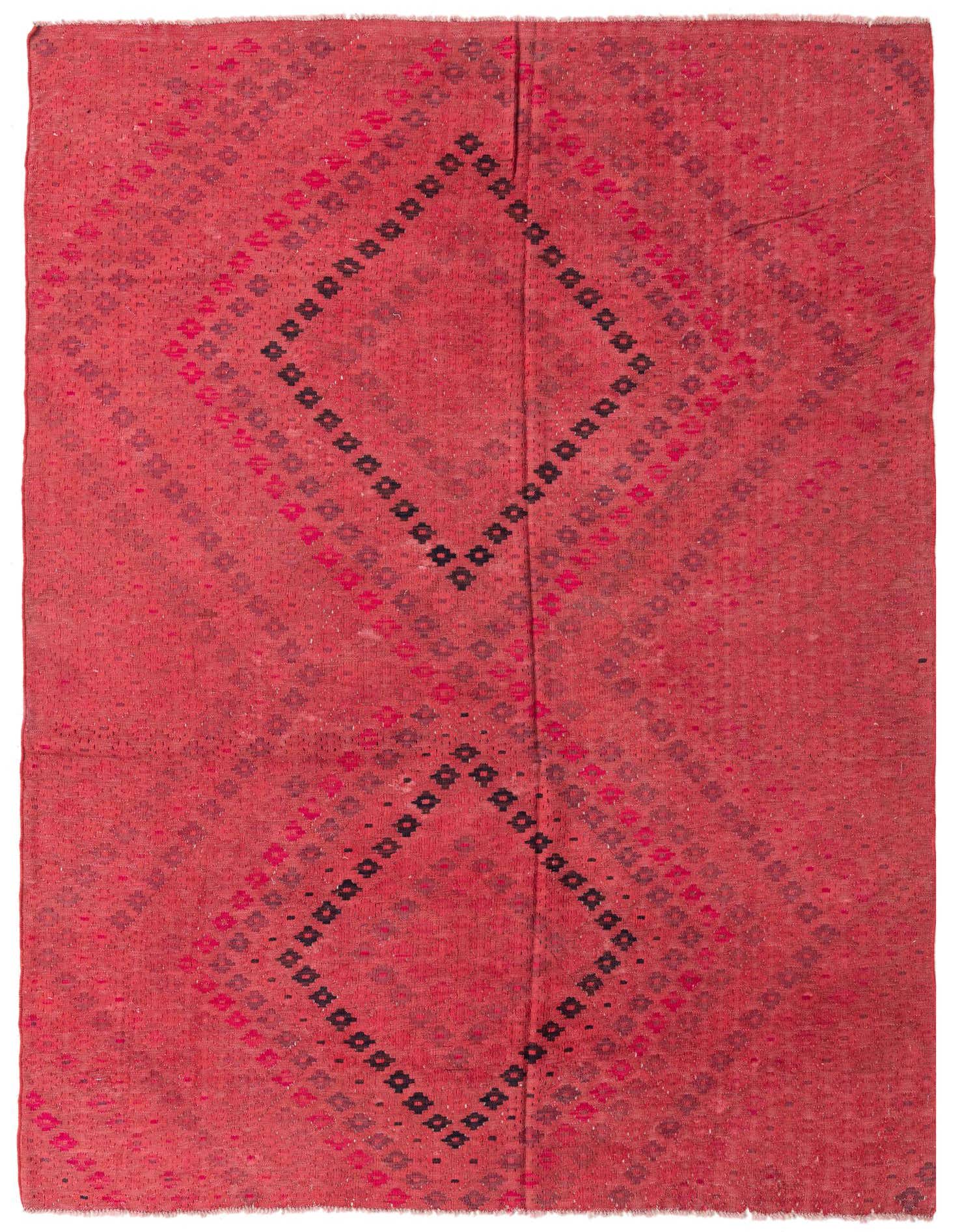 6' 7 x 9' 5 Hand Woven Kilim Modern Wool Rug