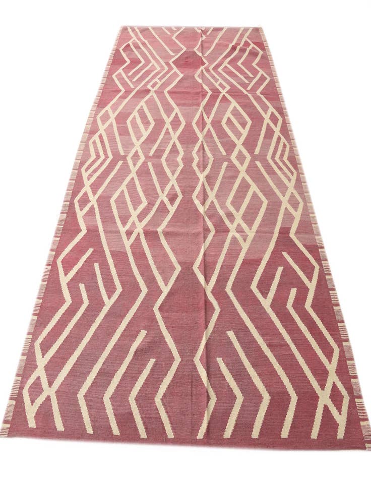 Detail image of 6' 9 x 9' 9 Hand Woven Kilim Modern Wool Rug