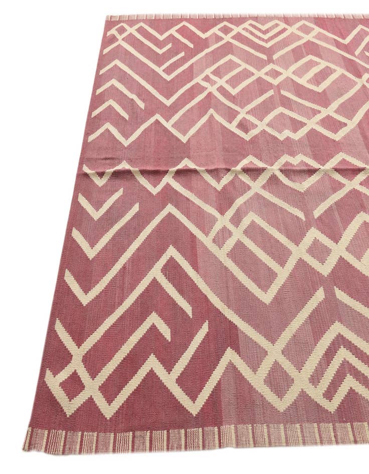 Detail image of 6' 9 x 9' 9 Hand Woven Kilim Modern Wool Rug