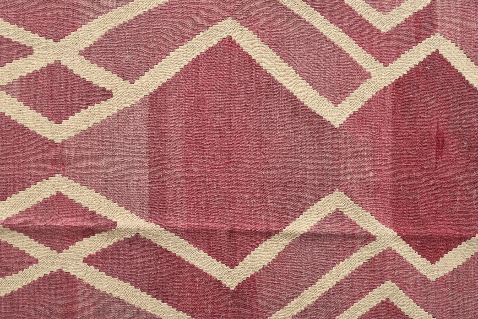 6' 9 x 9' 9 Hand Woven Kilim Modern Wool Rug