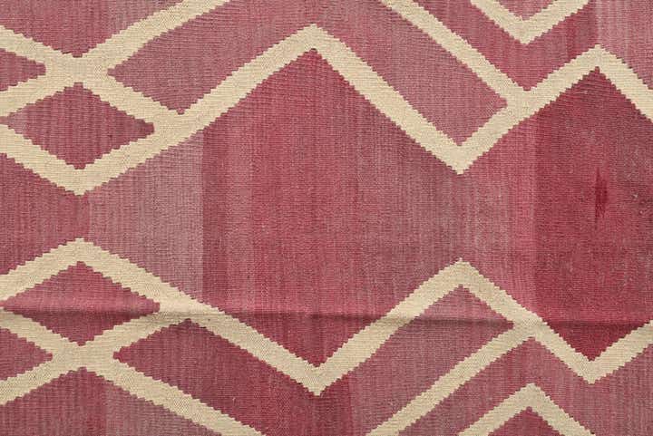 6' 9 x 9' 9 Hand Woven Kilim Modern Wool Rug