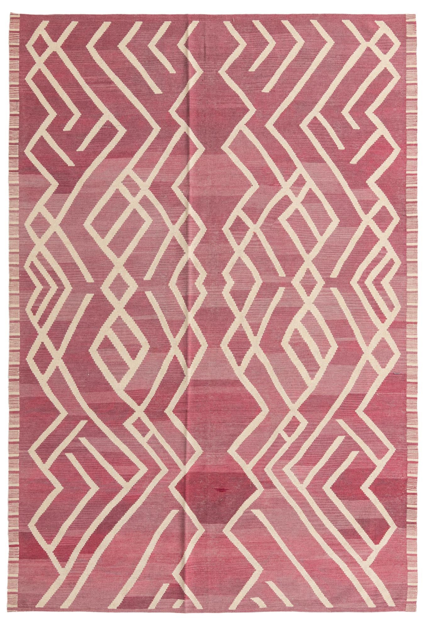 6' 9 x 9' 9 Hand Woven Kilim Modern Wool Rug