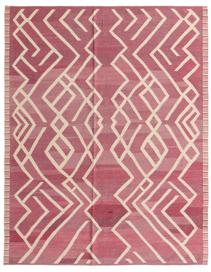 Detail image of 6' 9 x 9' 9 Hand Woven Kilim Modern Wool Rug