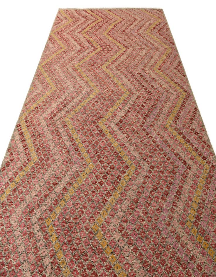 Detail image of 8' 7 x 11' 5 Hand Woven Kilim Modern Wool Rug
