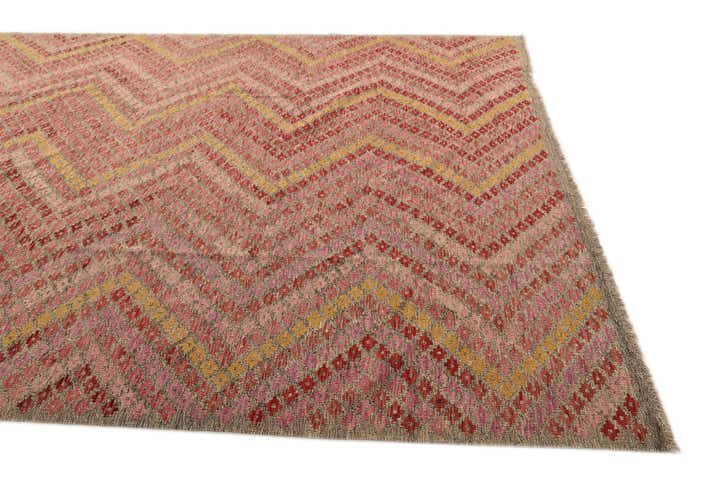 8' 7 x 11' 5 Hand Woven Kilim Modern Wool Rug