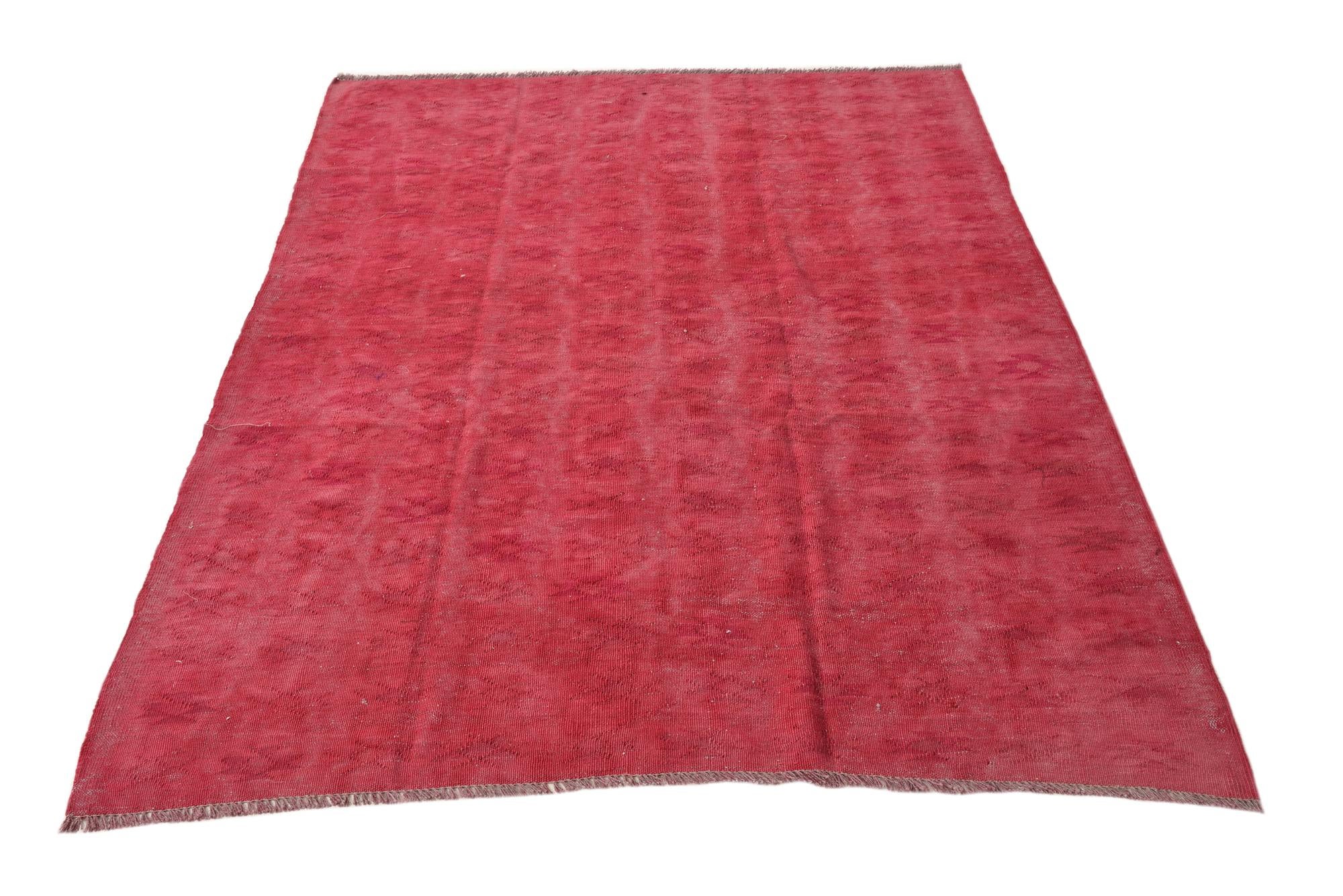 4' 6 x 6' 1 Hand Woven Kilim Modern Wool Rug