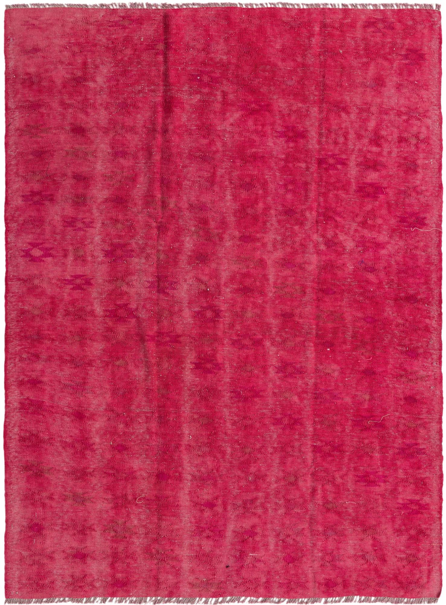 4' 6 x 6' 1 Hand Woven Kilim Modern Wool Rug