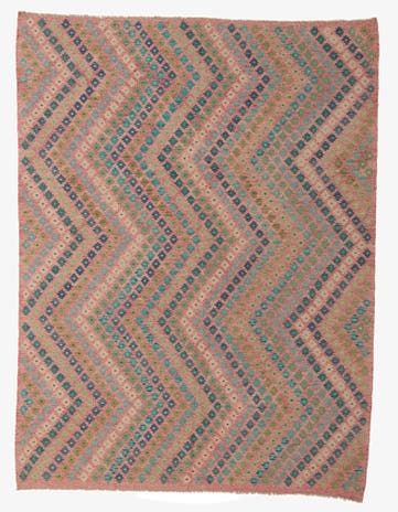 7' 4 x 9' 7 Hand Woven Kilim Modern Wool Rug