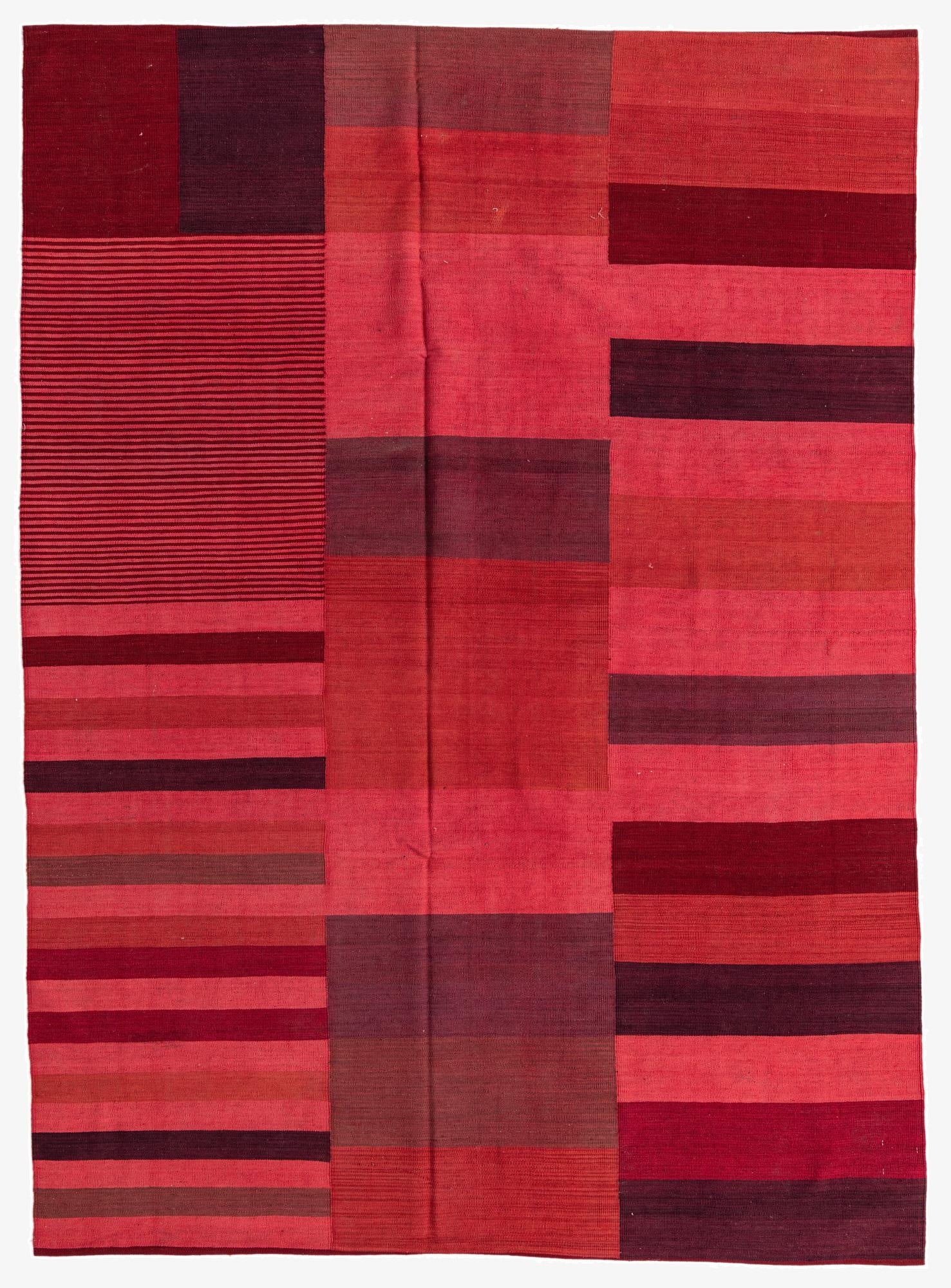 6' 9 x 9' 2  Hand Woven Kilim Modern Wool Rug