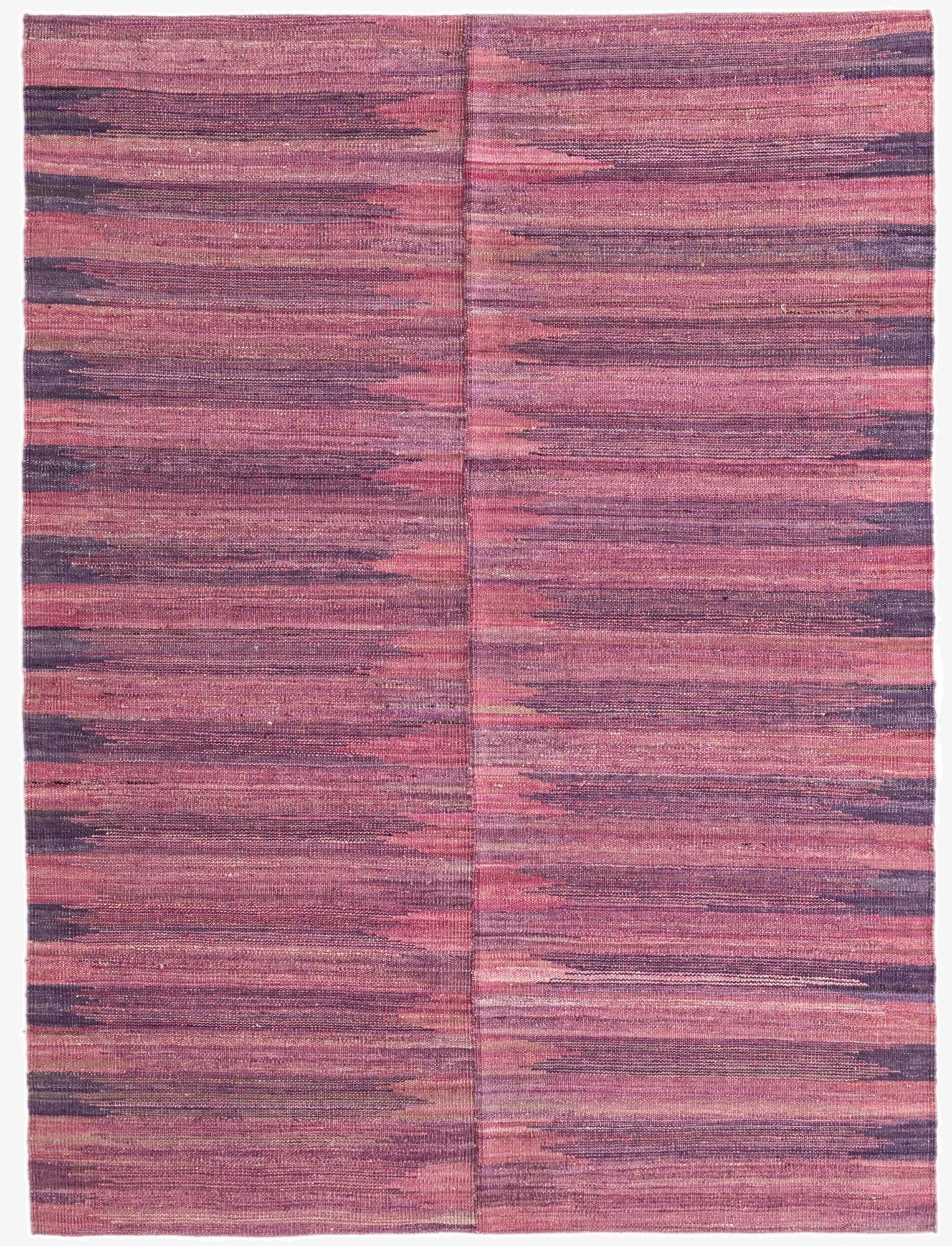 4' 4 x 5' 9  Hand Woven Kilim Modern Wool Rug