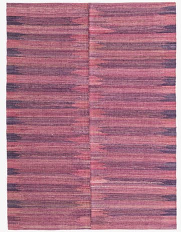 4' 4 x 5' 9 Hand Woven Kilim Modern Wool Rug