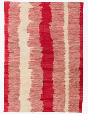 6' 9 x 9' 4 Hand Woven Kilim Modern Wool Rug