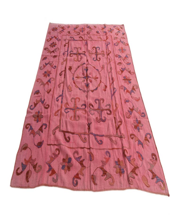 Detail image of 5' 8 x 7' 7  Hand Woven Kilim Suzani Wool Rug