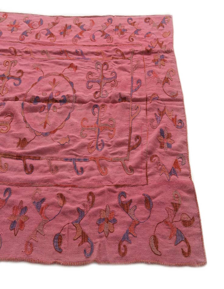 Detail image of 5' 8 x 7' 7  Hand Woven Kilim Suzani Wool Rug