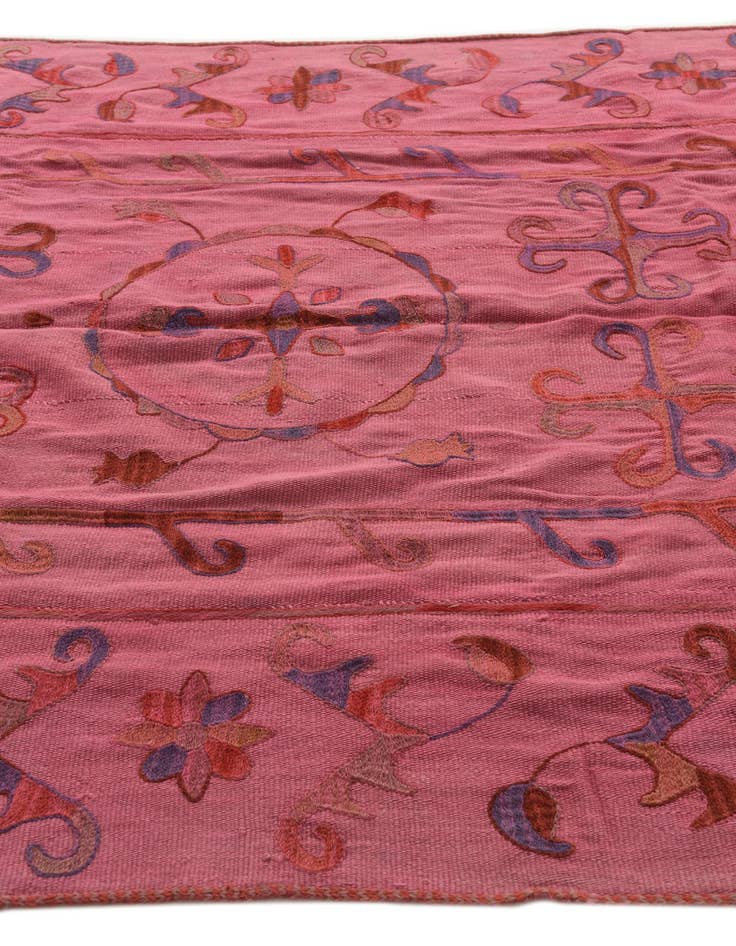 Detail image of 5' 8 x 7' 7  Hand Woven Kilim Suzani Wool Rug