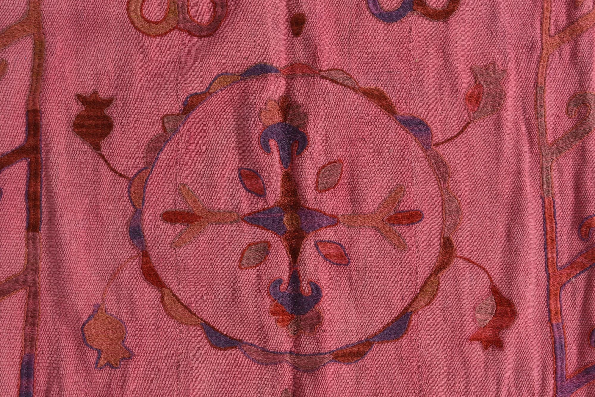 5' 8 x 7' 7 Hand Woven Kilim Suzani Wool Rug