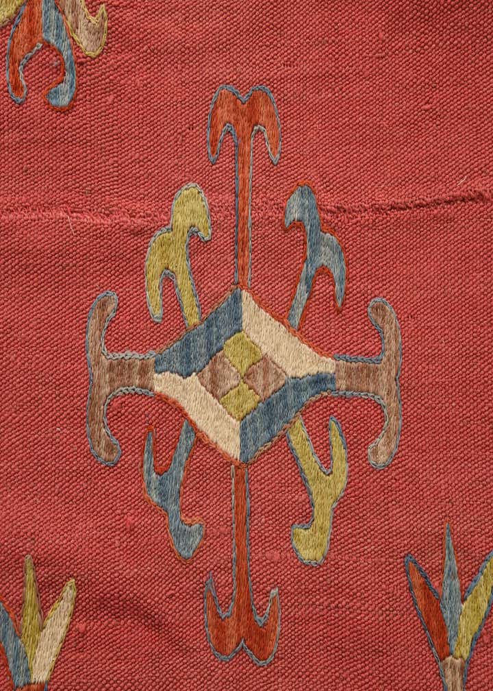 5' 10 x 7' Hand Woven Kilim Suzani Wool Rug