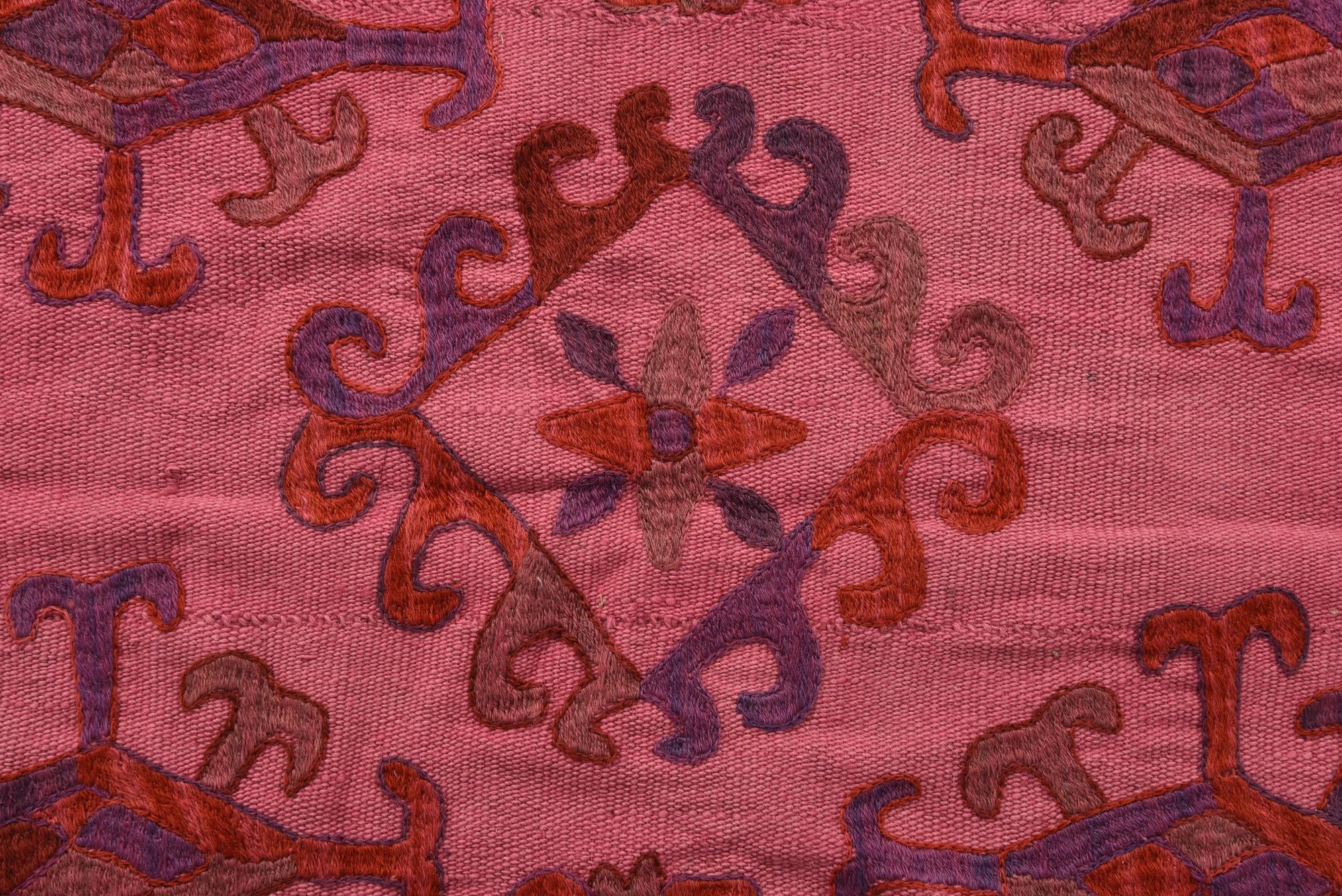 5' x 6' 7 Hand Woven Kilim Suzani Wool Rug