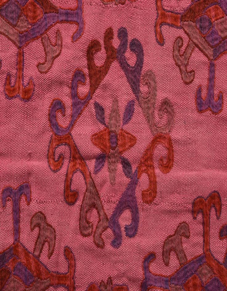 Detail image of 5' x 6' 7  Hand Woven Kilim Suzani Wool Rug