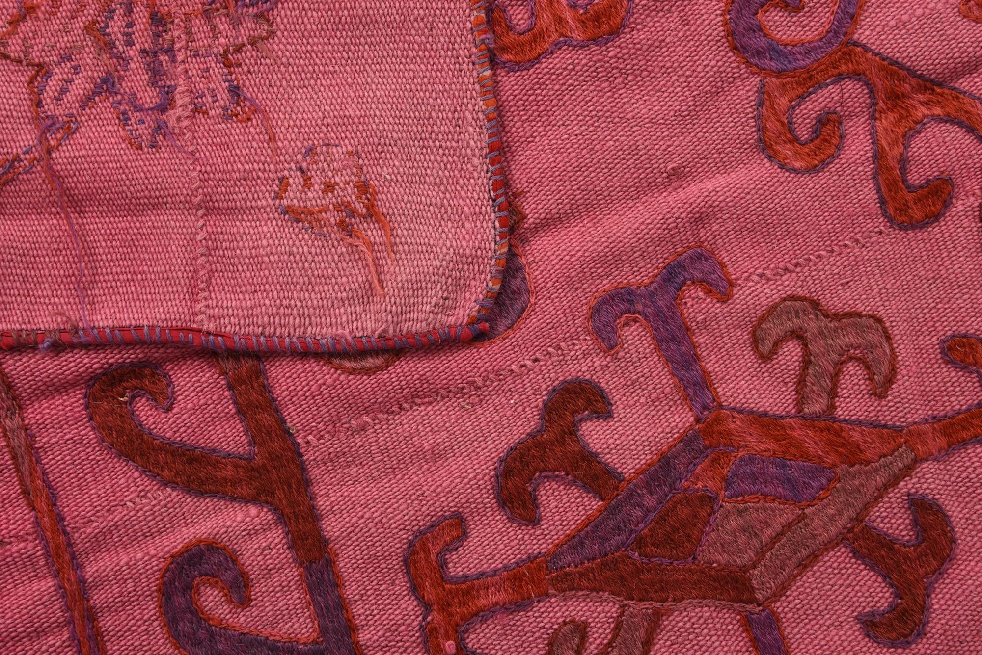 5' x 6' 7 Hand Woven Kilim Suzani Wool Rug
