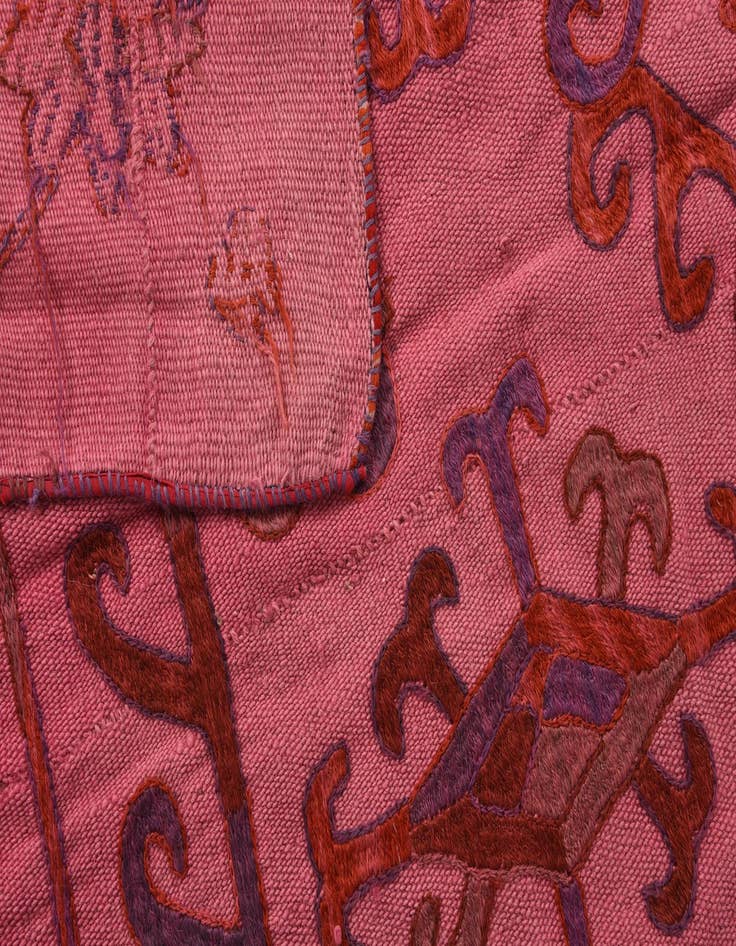 Detail image of 5' x 6' 7  Hand Woven Kilim Suzani Wool Rug